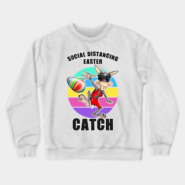 Social Distancing Easter Lockdown Easter Bunny Crewneck Sweatshirt by Status71